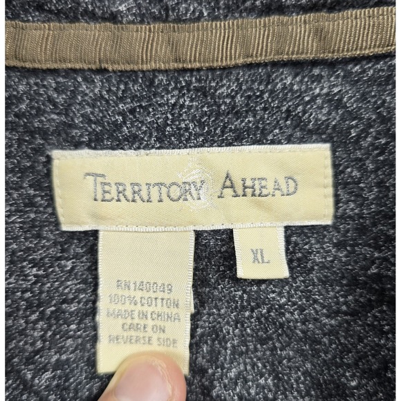 Territory Ahead Men Gray Flannel Button Down Shirt Long Sleeve Casual XL - Picture 2 of 6